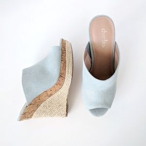 Charles by Charles David Azie Denim Wedge Sandals